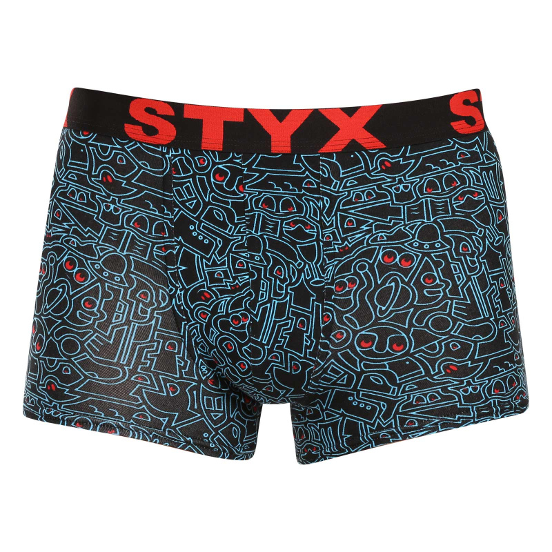 Pánské boxerky Styx art sportovní guma doodle (G1256/2) L, trenky / trenýrky