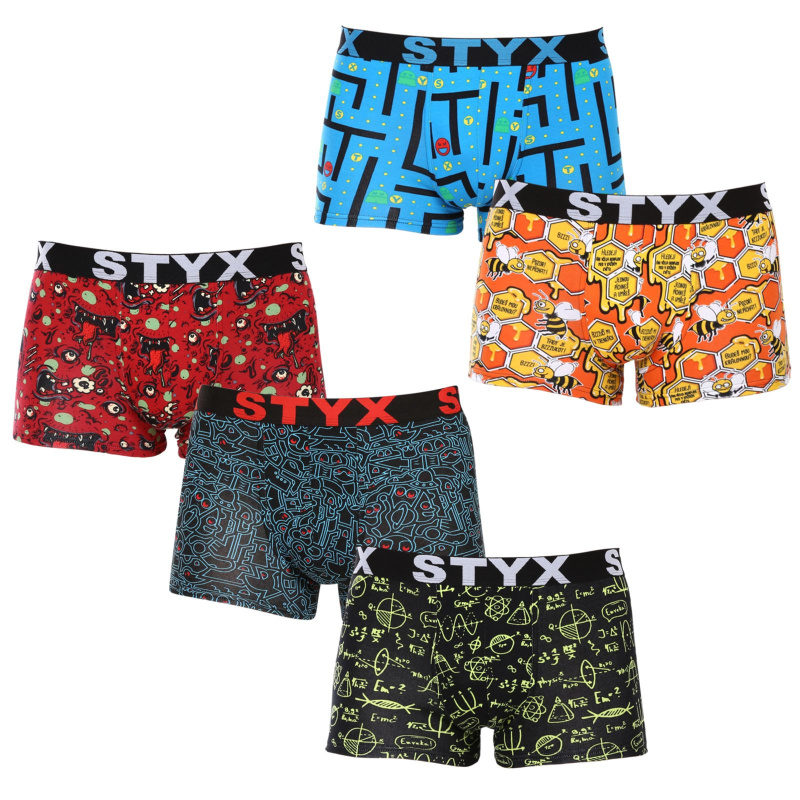 5PACK pánské boxerky Styx art sportovní guma vícebarevné (5G1269124) L, trenky / trenýrky