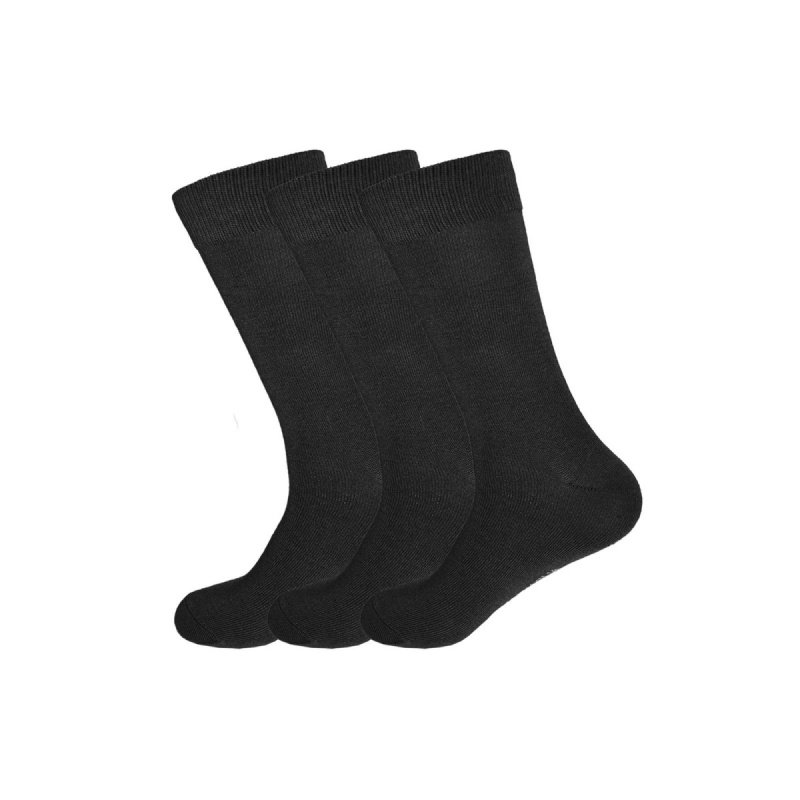 3PACK ponožky Gianvaglia vysoké černé (SK-201) S