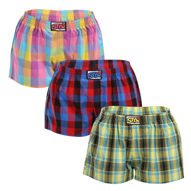 3PACK dámské trenky Styx klasická guma vícebarevné (3K102128) M, trenýrky