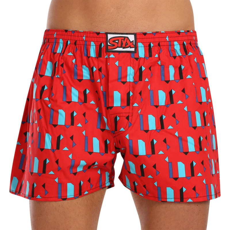 Pánské trenky Styx art klasická guma nadrozměr obrazce (E1659) 4XL, trenýrky