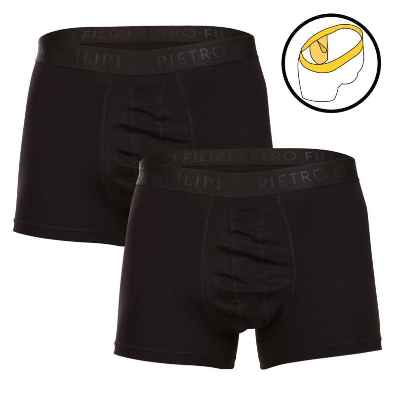 2PACK pánské boxerky Pietro Filipi balls holder černé (2BCL001) XXL, trenky / trenýrky
