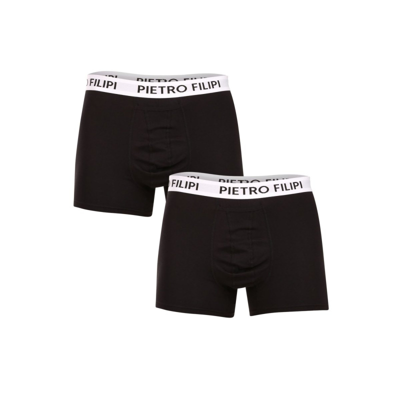 2PACK pánské boxerky Pietro Filipi balls holder černé (2BCL003) XXL, trenky / trenýrky
