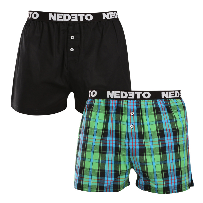 2PACK pánské trenky Nedeto vícebarevné (2NTC004) XXL, trenýrky