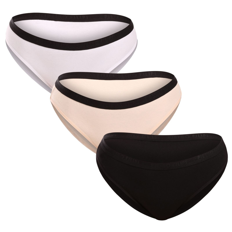 3PACK dámské kalhotky Pietro Filipi vícebarevné (3KB003) XXL