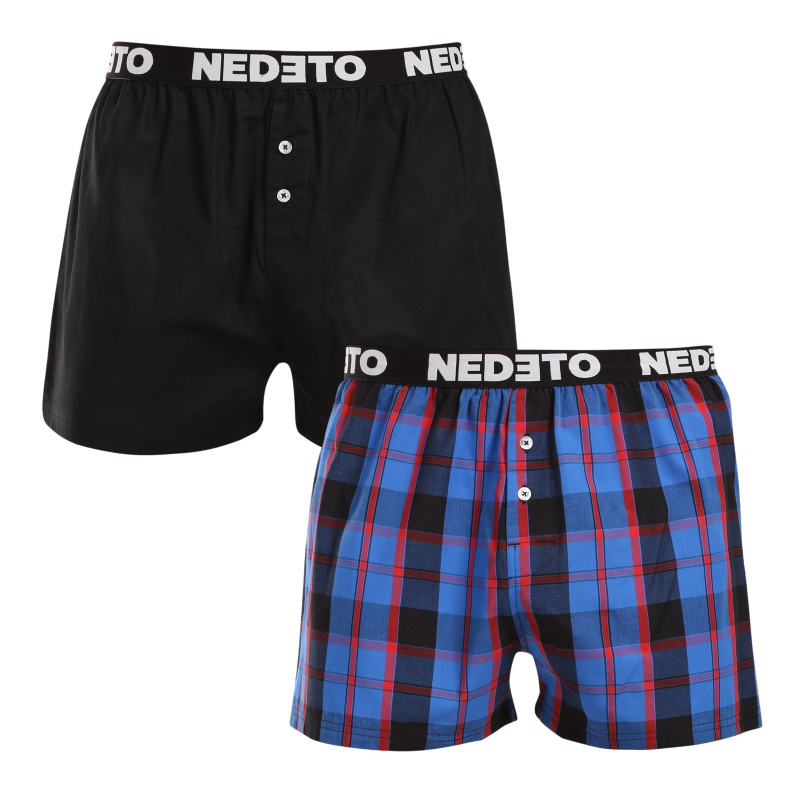 2PACK pánské trenky Nedeto vícebarevné (2NTC006) XXL, trenýrky
