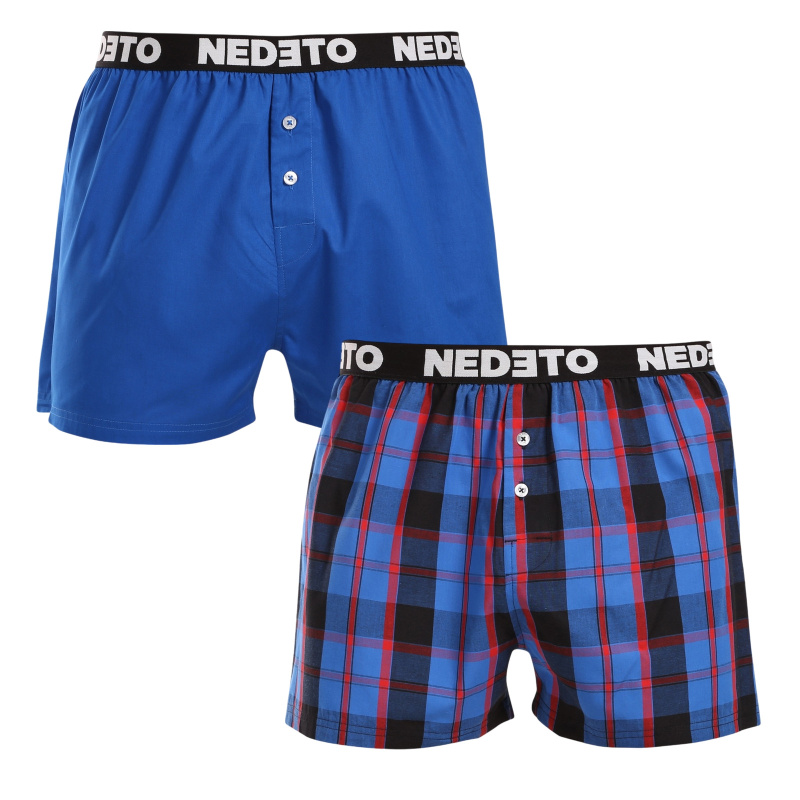 2PACK pánské trenky Nedeto vícebarevné (2NTC011) XL, trenýrky