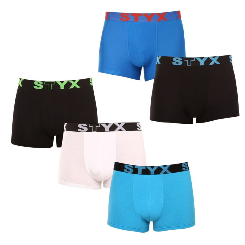 5PACK pánské boxerky Styx sportovní guma vícebarevné (5G0912179) L, trenky / trenýrky