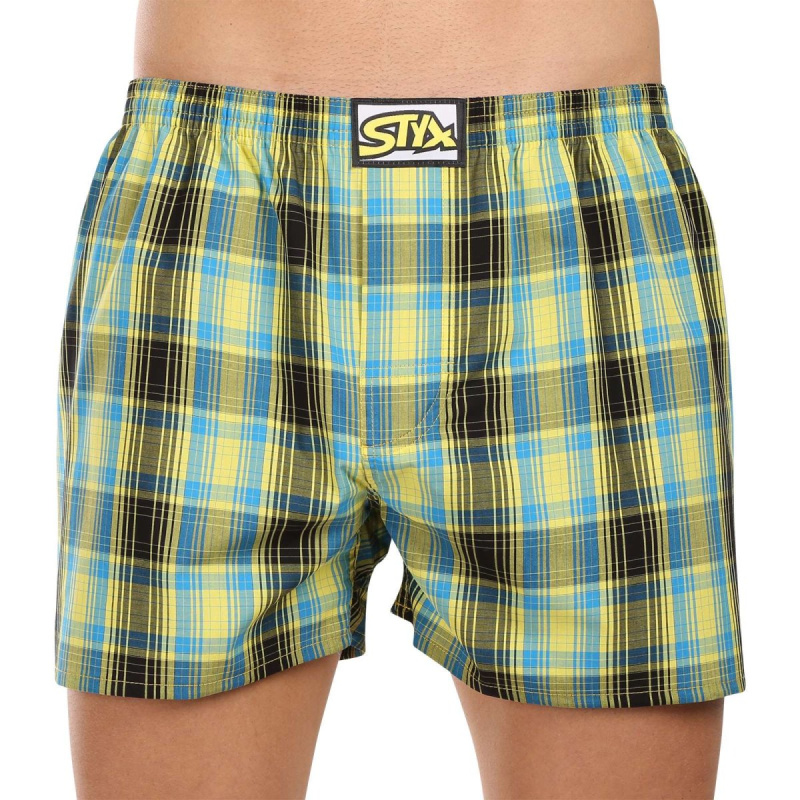 Pánské trenky Styx klasická guma nadrozměr vícebarevné (E1021) 3XL, trenýrky