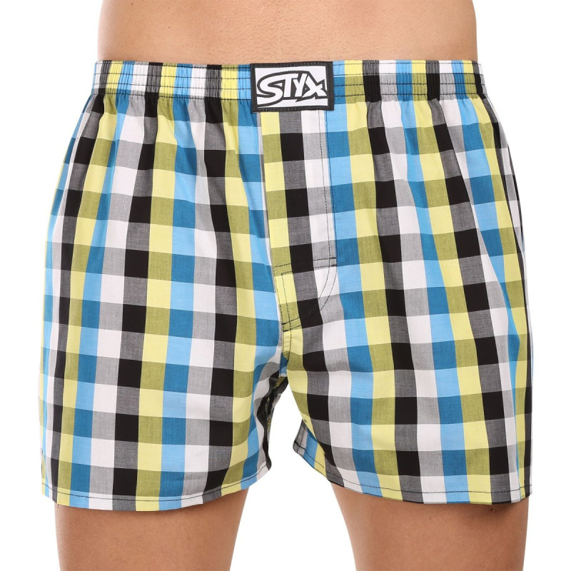 Pánské trenky Styx klasická guma nadrozměr vícebarevné (E1025) 3XL, trenýrky