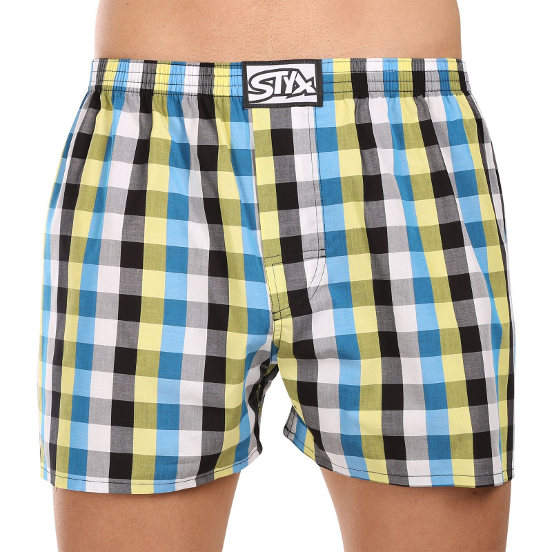 Pánské trenky Styx klasická guma nadrozměr vícebarevné (E1025) 3XL, trenýrky