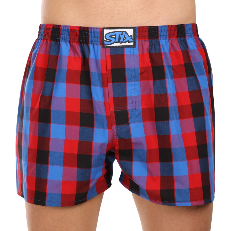 Pánské trenky Styx klasická guma nadrozměr vícebarevné (E1027) 3XL, trenýrky