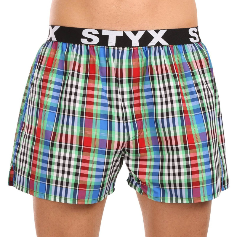 Pánské trenky Styx sportovní guma vícebarevné (B1036) XXL, trenýrky