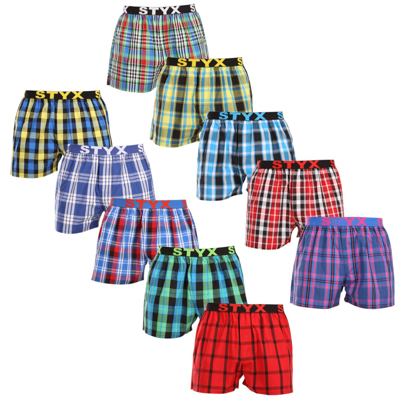 10PACK pánské trenky Styx sportovní guma vícebarevné (10B103140) M, trenýrky