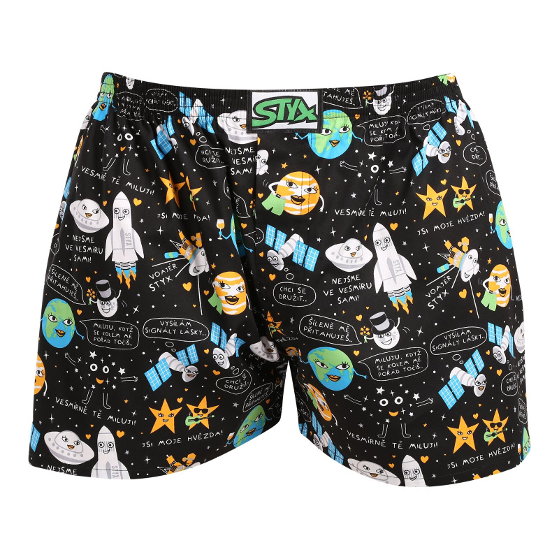Pánské trenky Styx art klasická guma vesmír (A1758) L, trenýrky