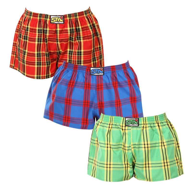 3PACK dámské trenky Styx klasická guma vícebarevné (3K101114) M, trenýrky