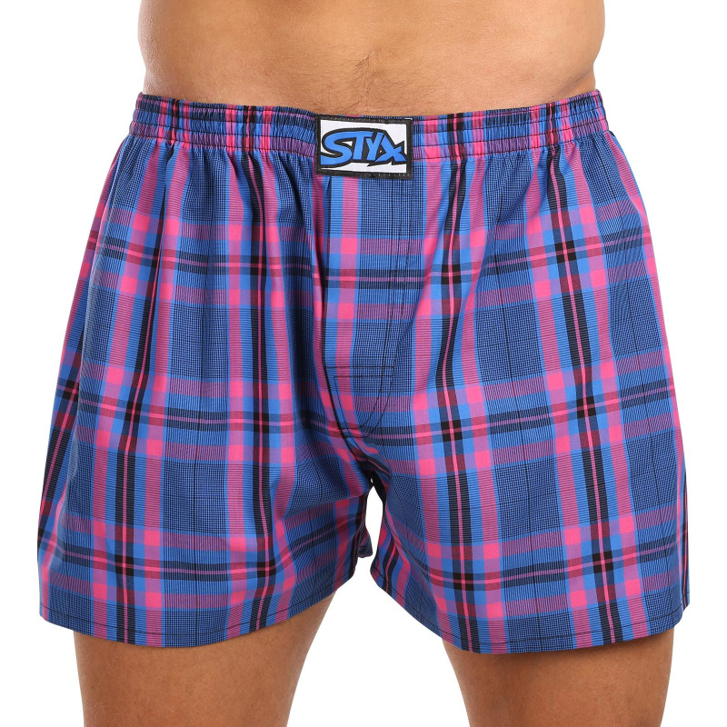 Pánské trenky Styx klasická guma nadrozměr vícebarevné (E1032) 3XL, trenýrky