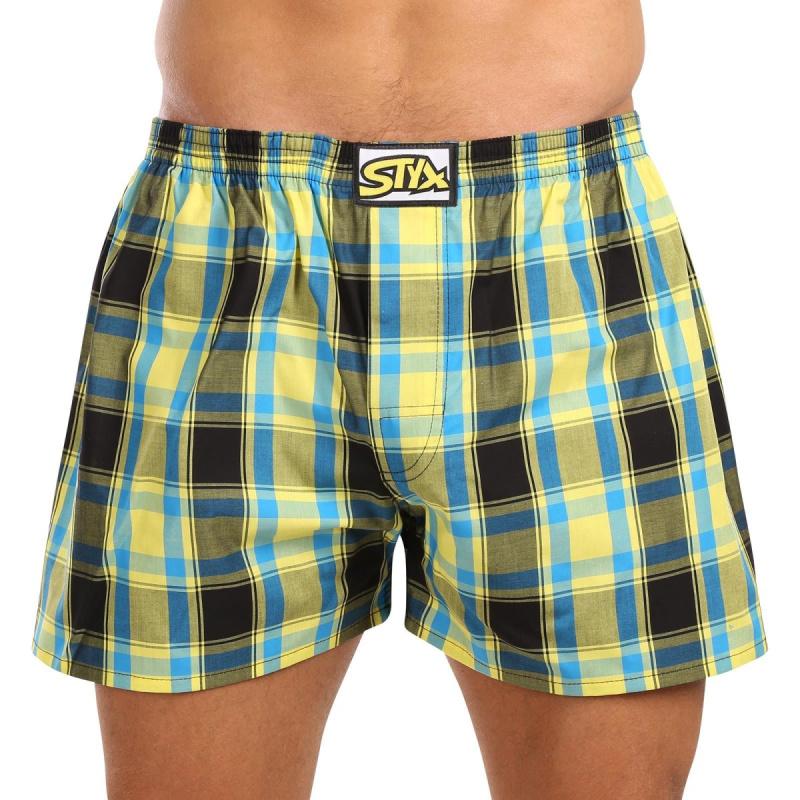 Pánské trenky Styx klasická guma nadrozměr vícebarevné (E1033) 5XL, trenýrky