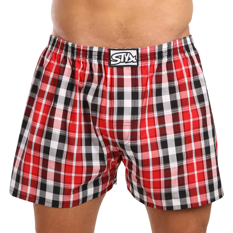 Pánské trenky Styx klasická guma nadrozměr vícebarevné (E1035) 4XL, trenýrky