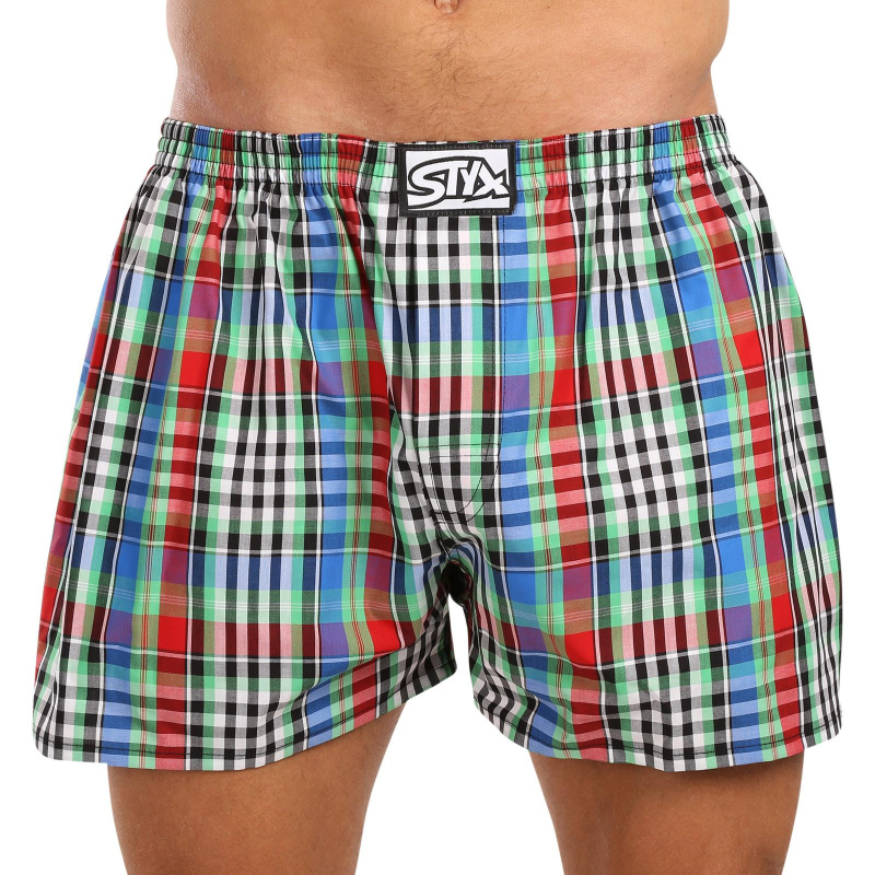 Pánské trenky Styx klasická guma nadrozměr vícebarevné (E1036) 5XL, trenýrky