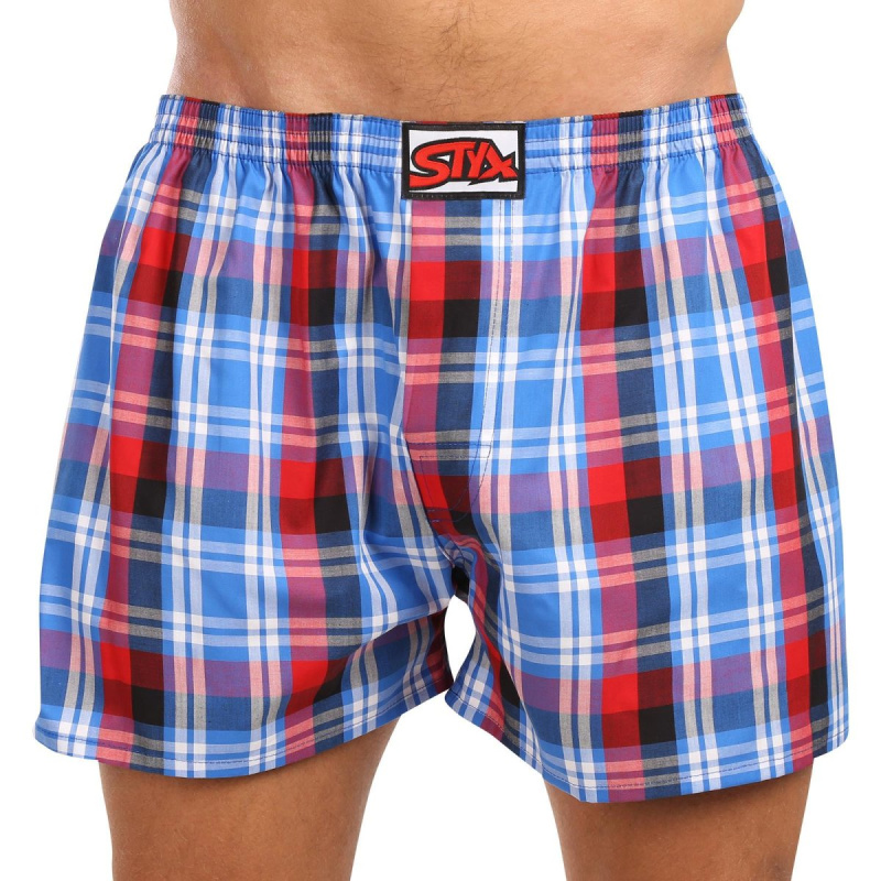 Pánské trenky Styx klasická guma nadrozměr vícebarevné (E1037) 4XL, trenýrky