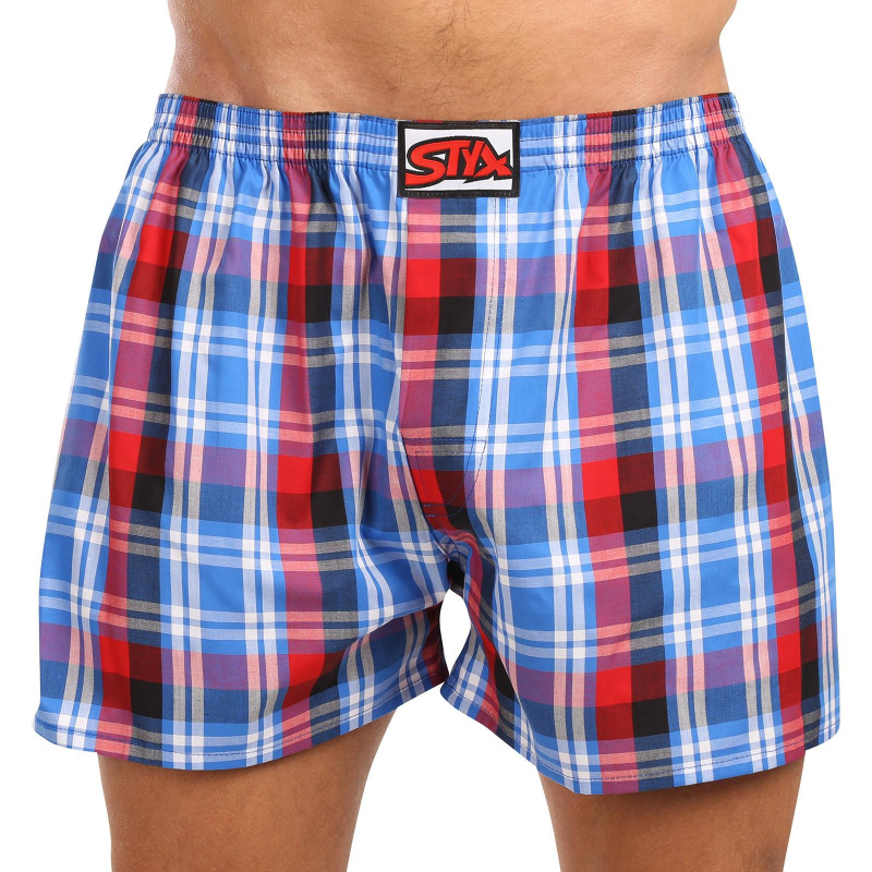 Pánské trenky Styx klasická guma nadrozměr vícebarevné (E1037) 4XL, trenýrky