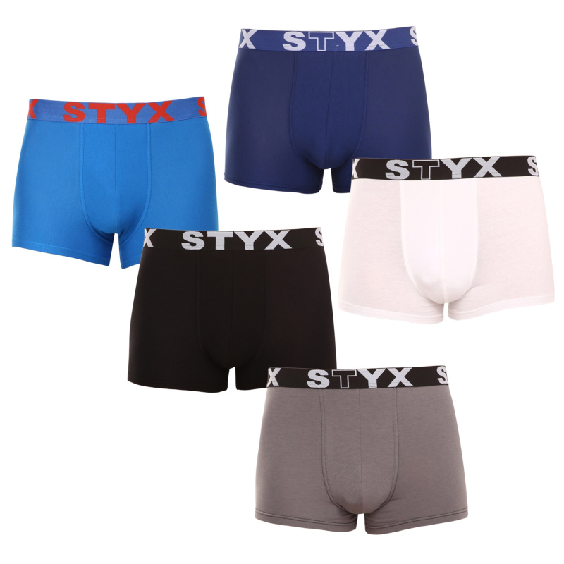 5PACK pánské boxerky Styx sportovní guma vícebarevné (5G0908137) XL, trenky / trenýrky