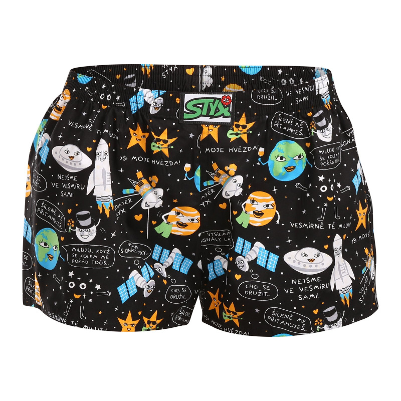 Dámské trenky Styx art klasická guma vesmír (K1758) XL, trenýrky