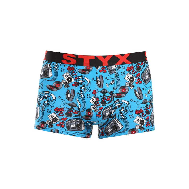 Pánské boxerky Styx art sportovní guma hudba (G1558) XXL, trenky / trenýrky