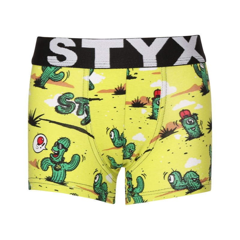Dětské boxerky Styx art sportovní guma kaktusy (GJ1351) 4-5 let, trenky / trenýrky