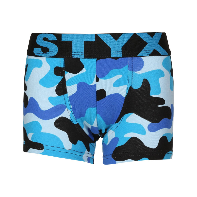 Dětské boxerky Styx art sportovní guma maskáč modrý (GJ1850) 4-5 let, trenky / trenýrky