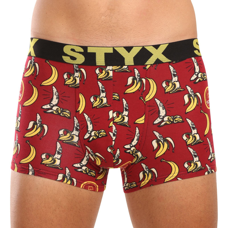 Pánské boxerky Styx art sportovní guma nadrozměr banány (R1359) 4XL, trenky / trenýrky