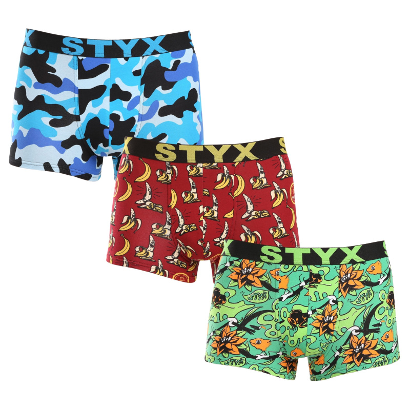 3PACK Pánské boxerky Styx art sportovní guma nadrozměr (3R13970) 5XL, trenky / trenýrky