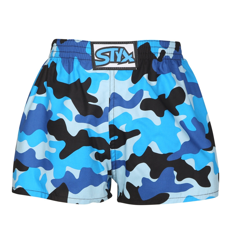Dětské trenky Styx art klasická guma maskáč modrý (J1850) 12-14 let, trenýrky