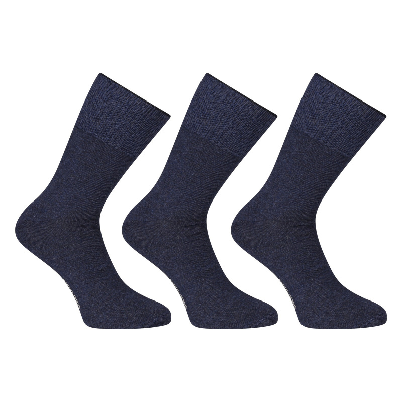3PACK ponožky Nedeto vysoké medic modré (3PMV002) M