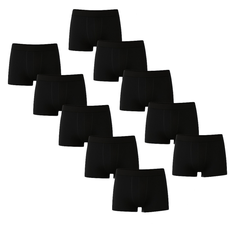 10PACK (8+2 zdarma) pánské boxerky Nedeto basic černé (10NFC1) XL, trenky / trenýrky