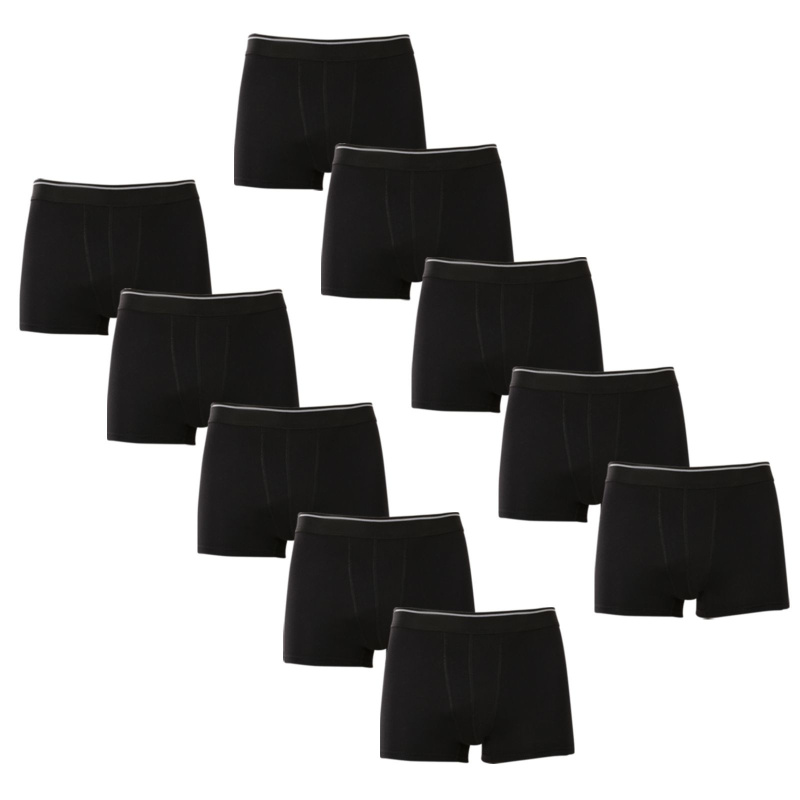 10PACK (8+2 zdarma) pánské boxerky Nedeto basic černé (10NFC1) S, trenky / trenýrky