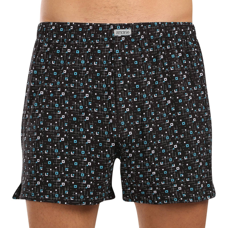 Pánské trenky Andrie vícebarevné (PS 5818-black cube) XL, trenýrky