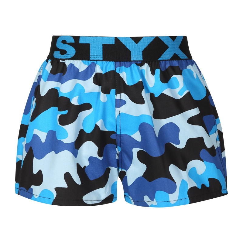 Dětské trenky Styx art sportovní guma maskáč modrý (BJ1850) 9-11 let, trenýrky