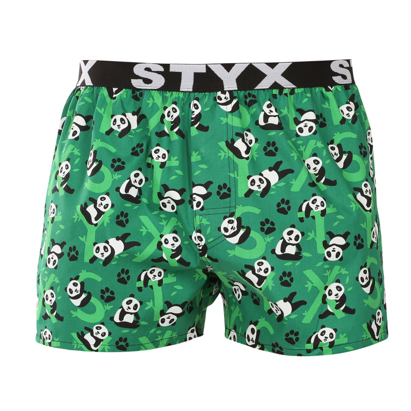 Pánské trenky Styx art sportovní guma pandy (B1852) XXL, trenýrky