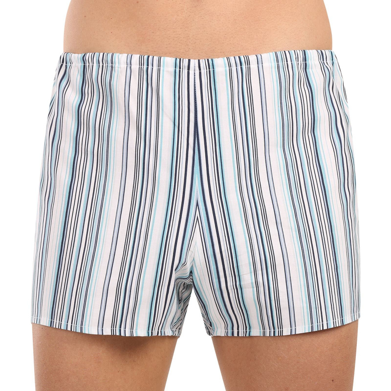 Klasické pánské trenky Foltýn světlé proužky extra nadrozměr (KN83) 7XL, trenýrky