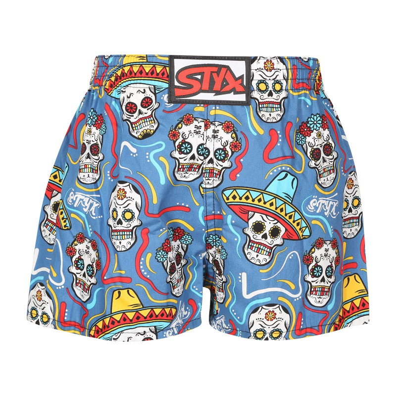 Dětské trenky Styx art klasická guma lebky (J1856) 12-14 let, trenýrky