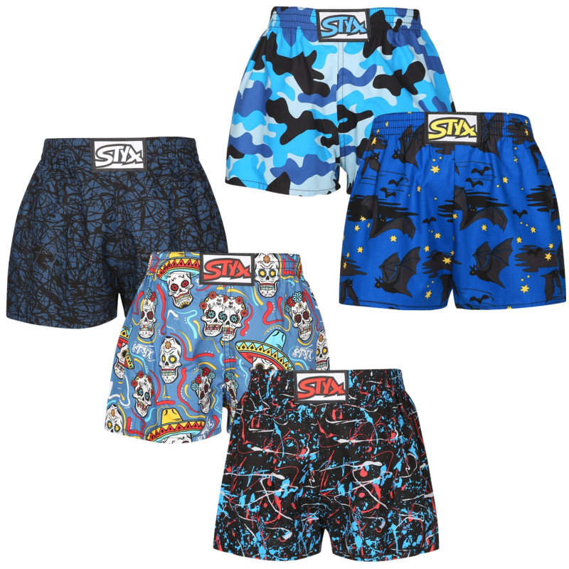 5PACK dětské trenky Styx art klasická guma vícebarevné (5J1790146) 9-11 let, trenýrky