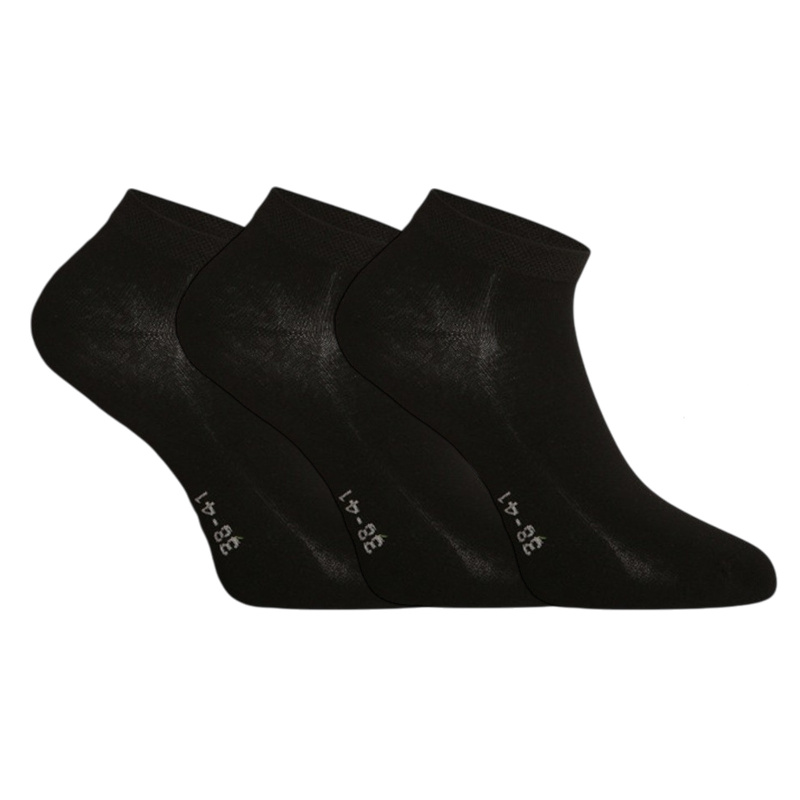 3PACK ponožky Gino bambusové černé (82005) XL
