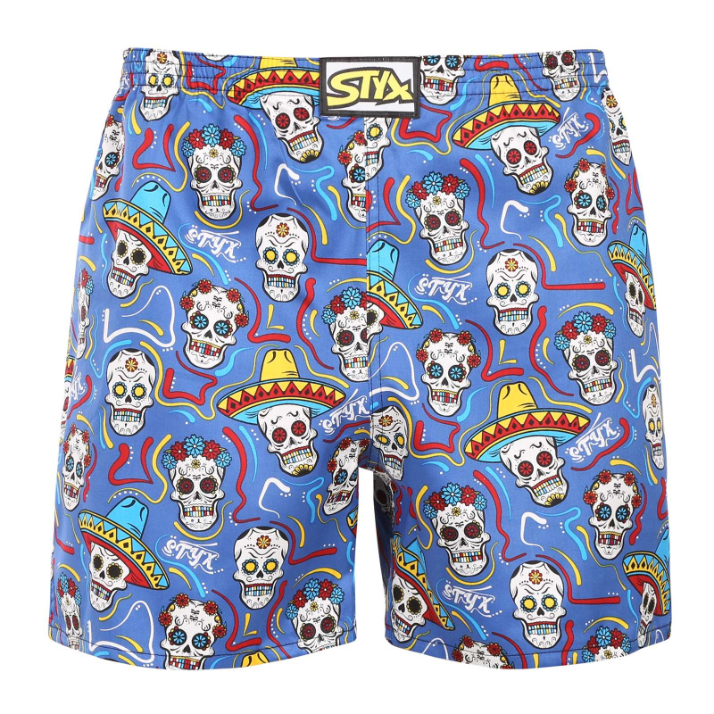 Pánské trenky na spaní Styx lebky (DTP1856) XXL, trenýrky