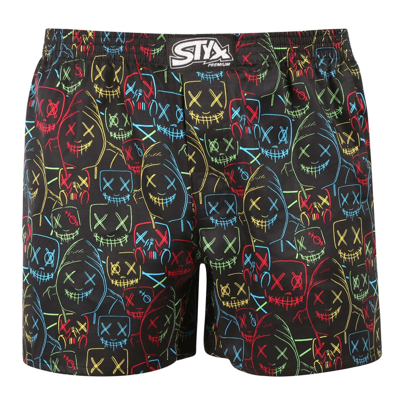 Pánské trenky Styx premium art klasická guma masky (AP1853) S, trenýrky