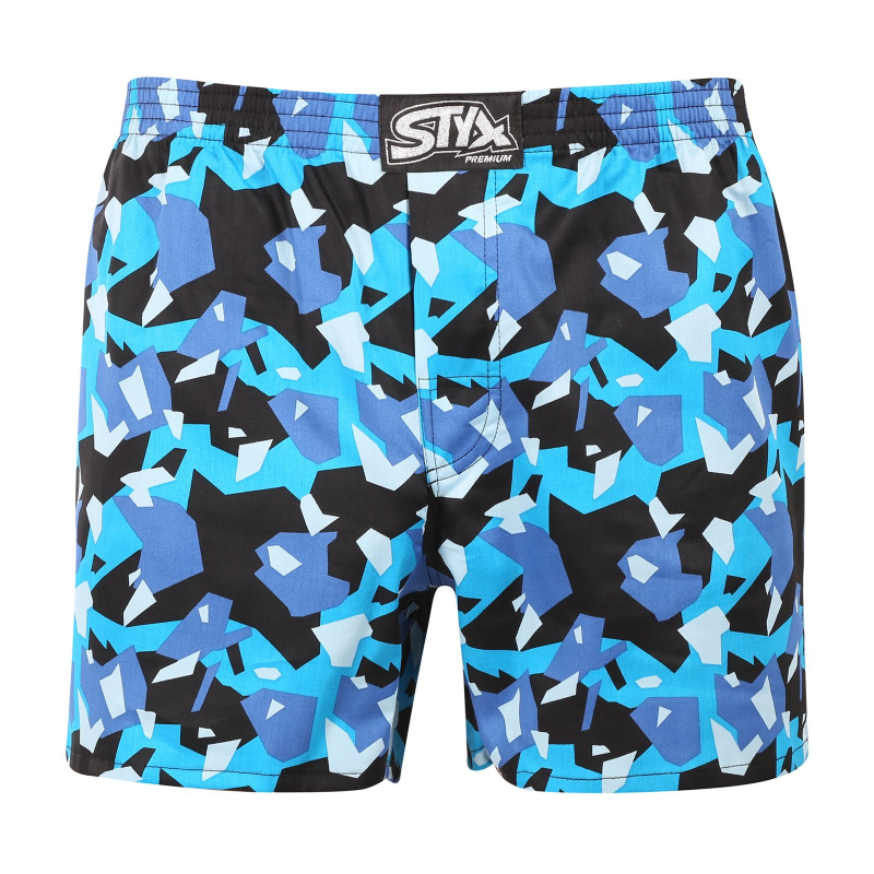 Pánské trenky Styx premium art klasická guma maskáč hranatý (AP1858) M, trenýrky