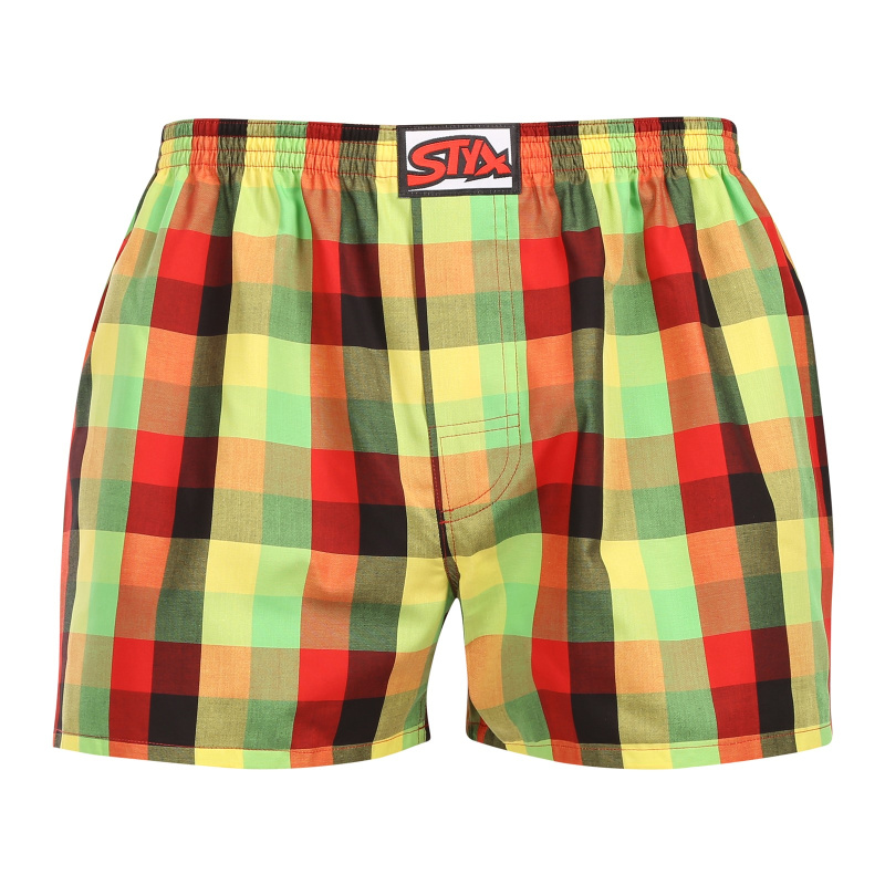 Pánské trenky Styx klasická guma vícebarevné (A1104) XXL, trenýrky