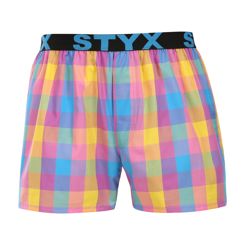 Pánské trenky Styx sportovní guma vícebarevné (B1101) S, trenýrky