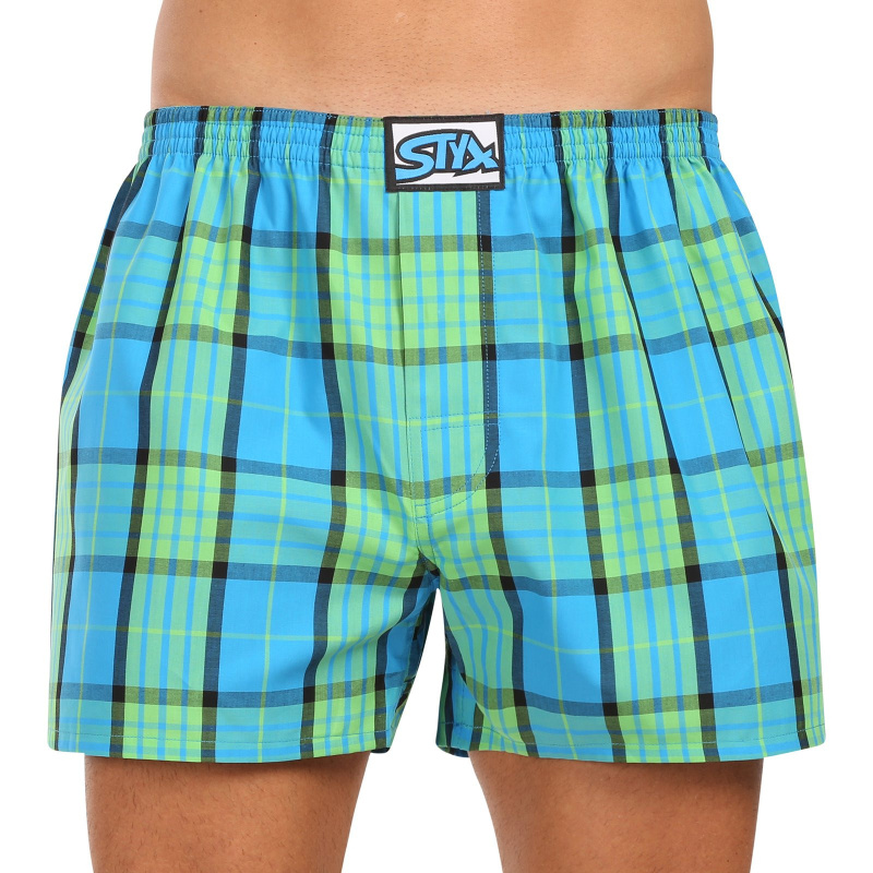Pánské trenky Styx klasická guma nadrozměr vícebarevné (E1102) 4XL, trenýrky